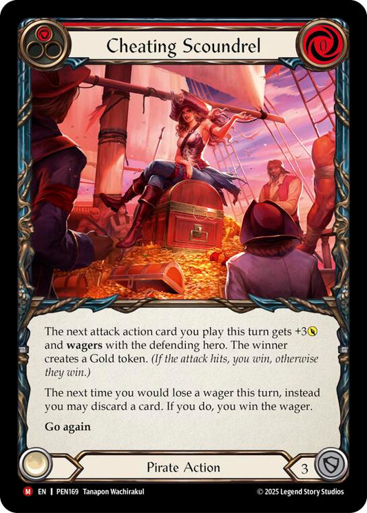 Flesh and Blood TCG: Cheating Scoundrel (Red) card image