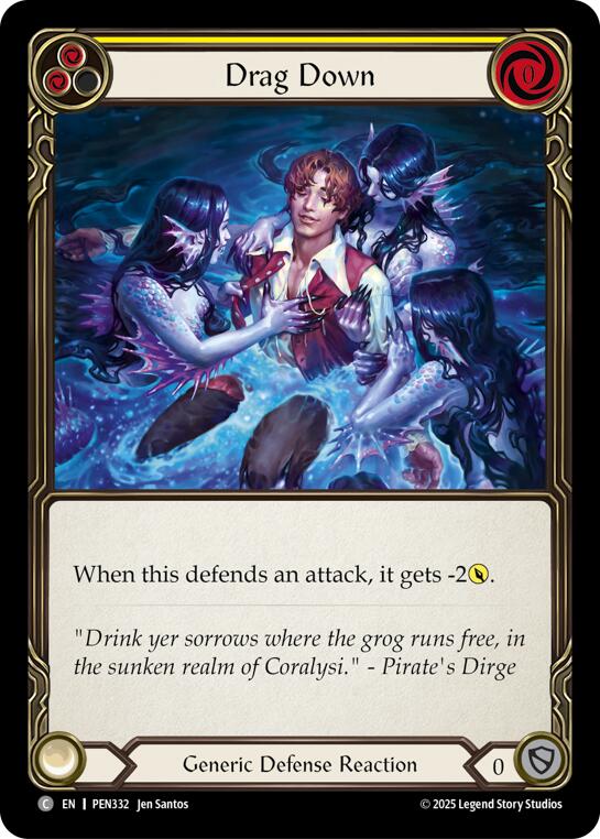 Flesh and Blood TCG: Drag Down (Yellow) card image