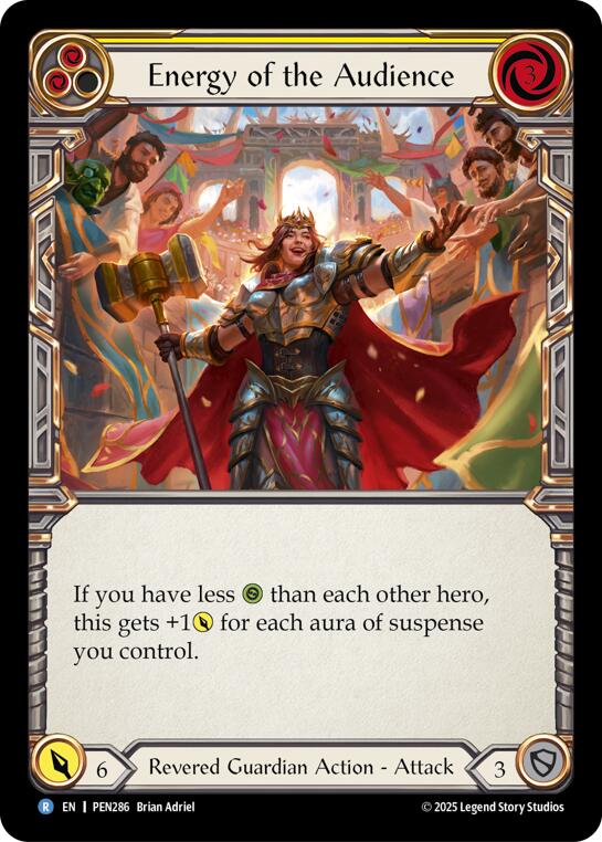 Flesh and Blood TCG: Energy Of The Audience (Yellow) card image