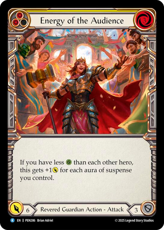 Flesh and Blood TCG: Energy Of The Audience (Yellow) card image