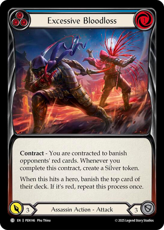 Flesh and Blood TCG: Excessive Bloodloss (Blue) card image