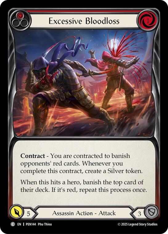 Flesh and Blood TCG: Excessive Bloodloss (Red) card image