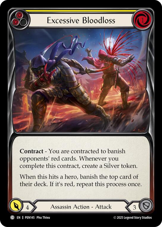 Flesh and Blood TCG: Excessive Bloodloss (Yellow) card image