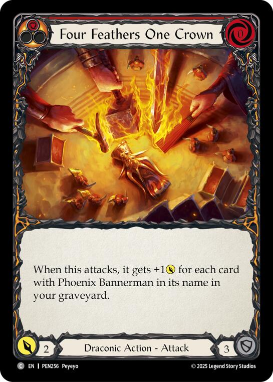 Flesh and Blood TCG: Four Feathers One Crown (Red) card image