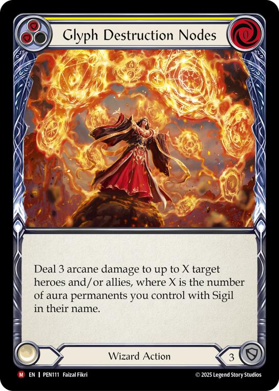 Flesh and Blood TCG: Glyph Destruction Nodes (Yellow) card image