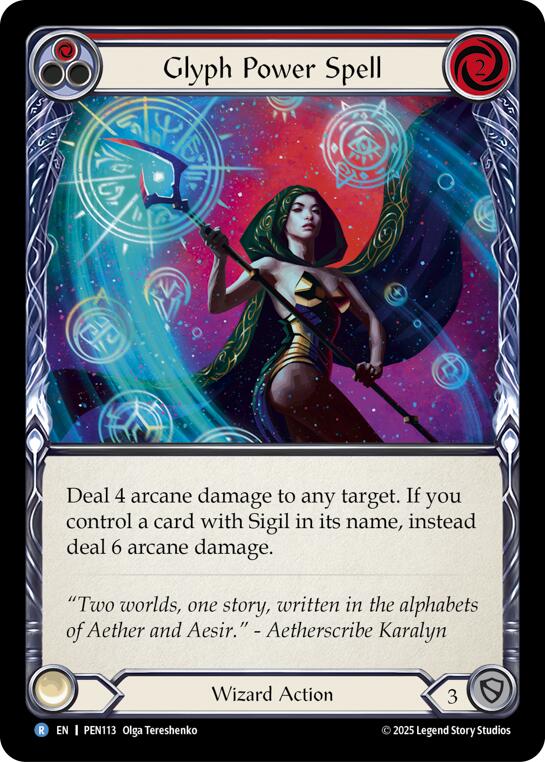 Flesh and Blood TCG: Glyph Power Spell (Red) card image