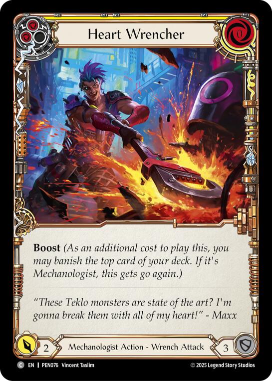 Flesh and Blood TCG: Heart Wrencher (Yellow) card image