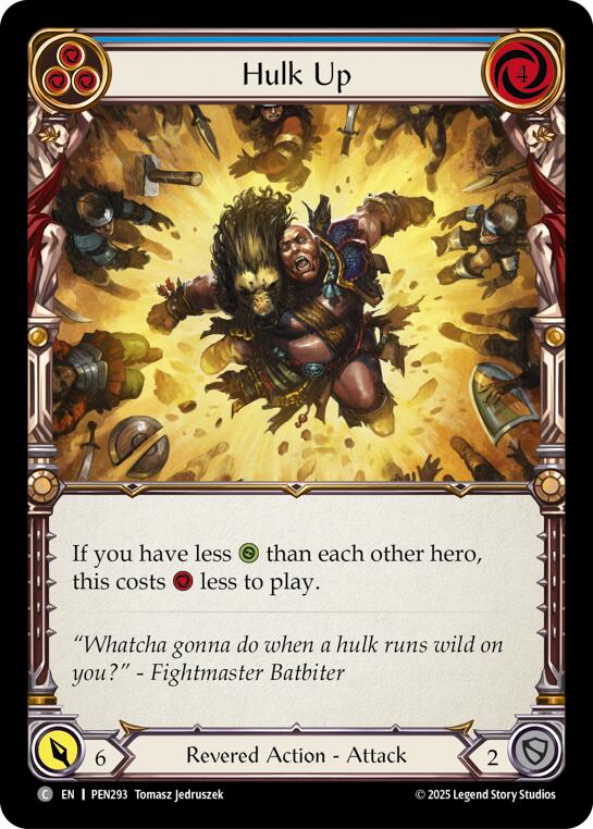 Flesh and Blood TCG: Hulk Up (Blue) card image