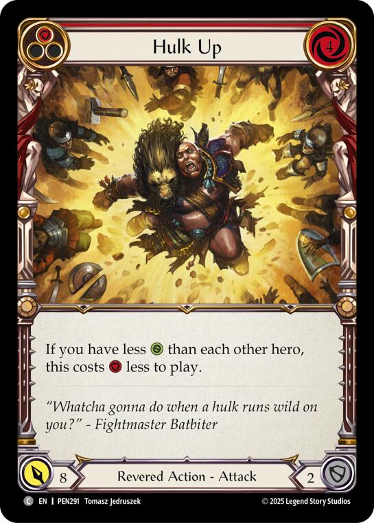 Flesh and Blood TCG: Hulk Up (Red) card image