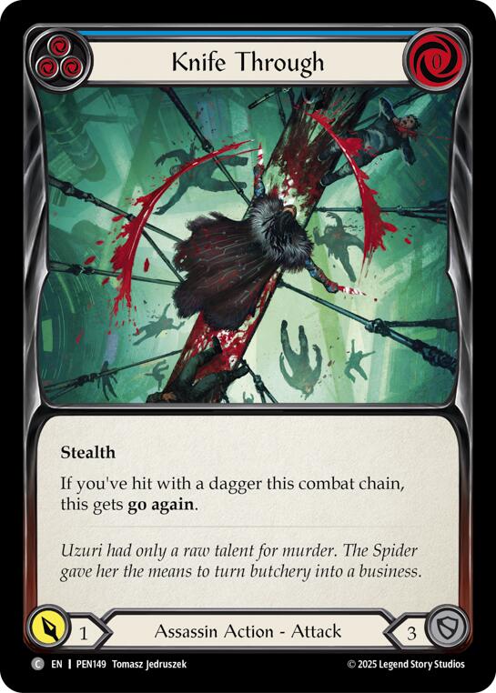 Flesh and Blood TCG: Knife Through (Blue) card image