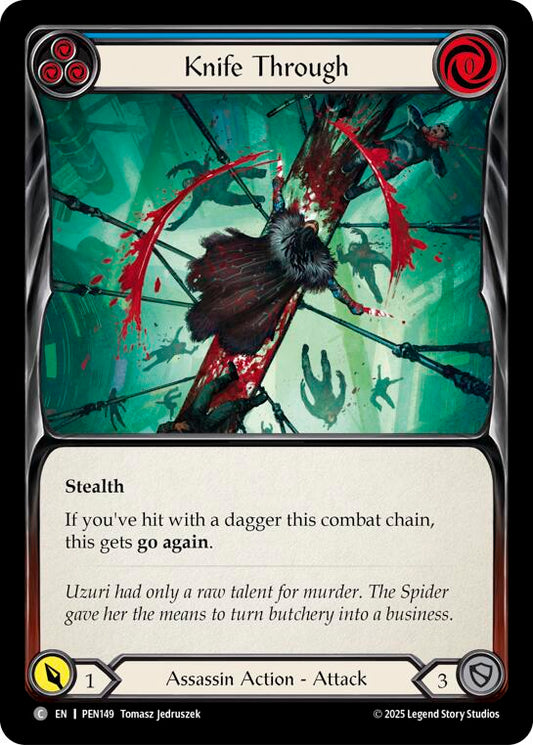 Flesh and Blood TCG: Knife Through (Blue) card image