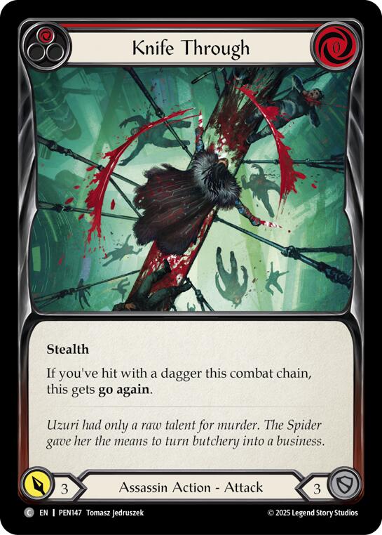 Flesh and Blood TCG: Knife Through (Red) card image