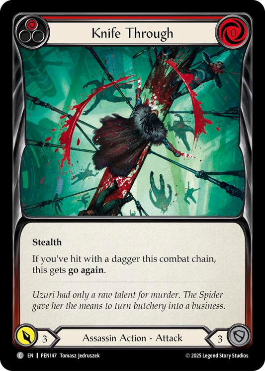 Flesh and Blood TCG: Knife Through (Red) card image