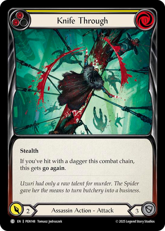 Flesh and Blood TCG: Knife Through (Yellow) card image