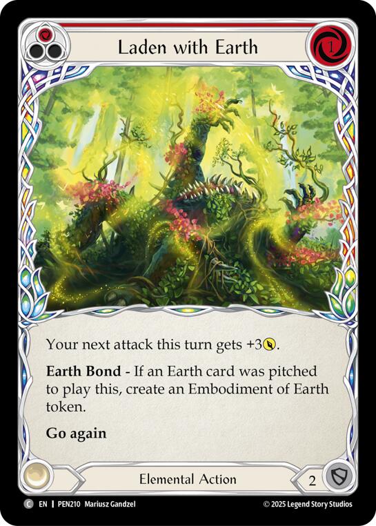 Flesh and Blood TCG: Laden With Earth (Red) card image