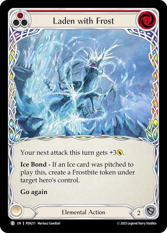 Flesh and Blood TCG: Laden With Frost (Red) card image