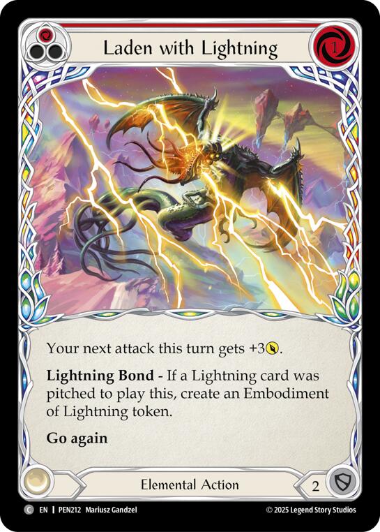 Flesh and Blood TCG: Laden With Lightning (Red) card image