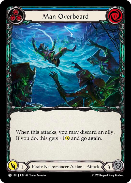 Flesh and Blood TCG: Man Overboard (Blue) card image