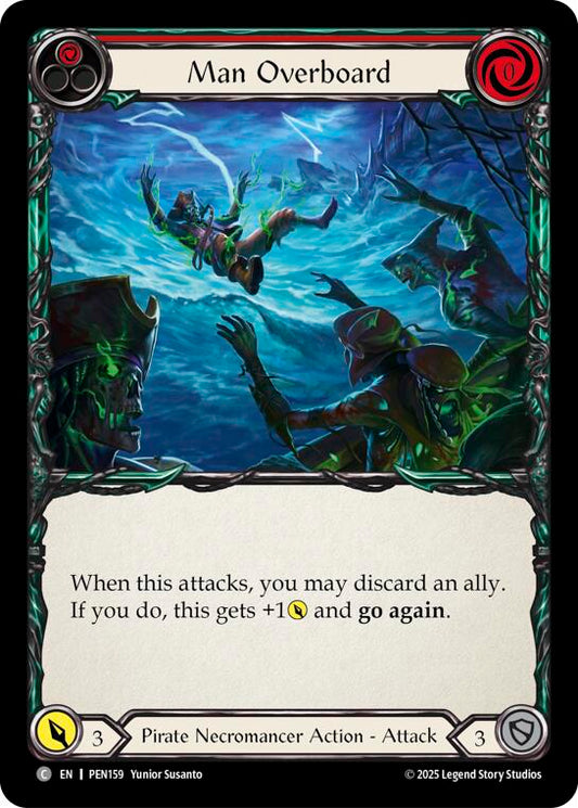 Flesh and Blood TCG: Man Overboard (Red) card image