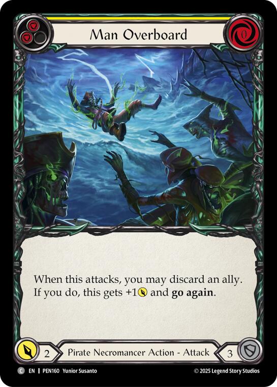 Flesh and Blood TCG: Man Overboard (Yellow) card image