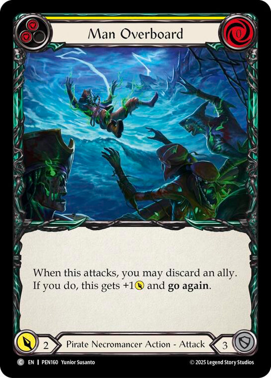 Flesh and Blood TCG: Man Overboard (Yellow) card image