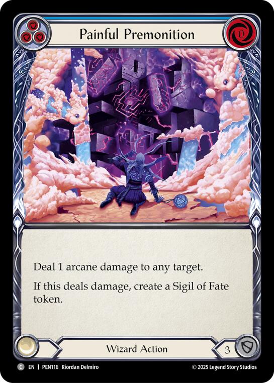 Flesh and Blood TCG: Painful Premonition (Blue) card image