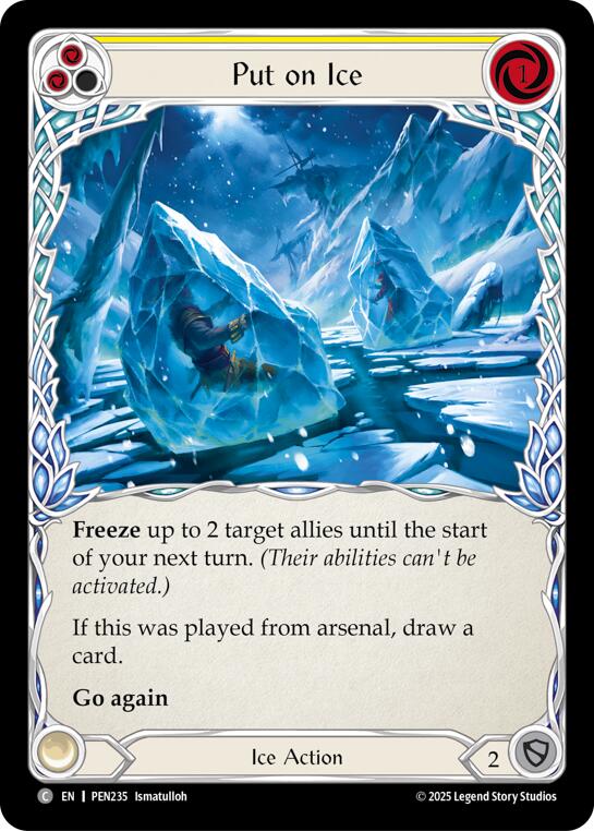 Flesh and Blood TCG: Put On Ice (Yellow) card image