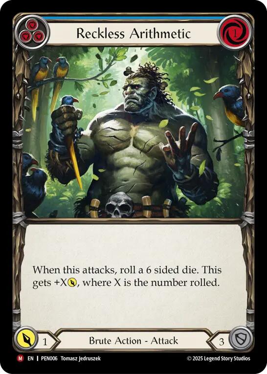 Flesh and Blood TCG: Reckless Arithmetic (Blue) card image