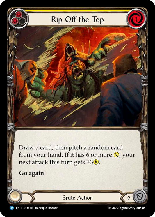 Flesh and Blood TCG: Rip Off The Top (Yellow) card image