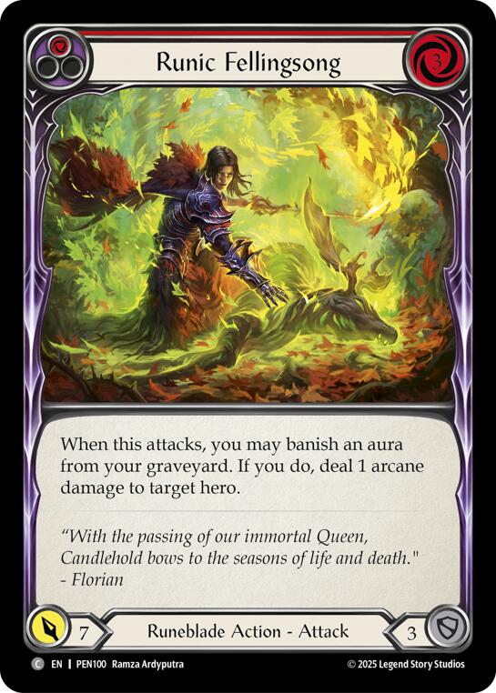 Flesh and Blood TCG: Runic Fellingsong (Red) card image