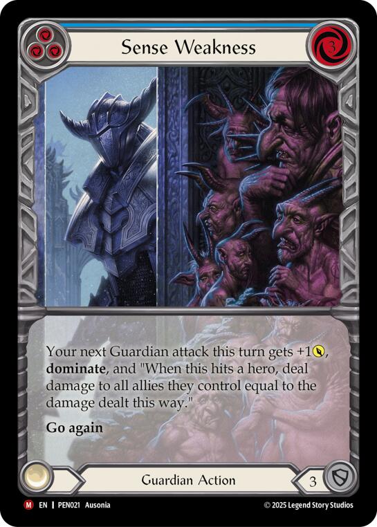 Flesh and Blood TCG: Sense Weakness (Blue) (Extended Art) card image