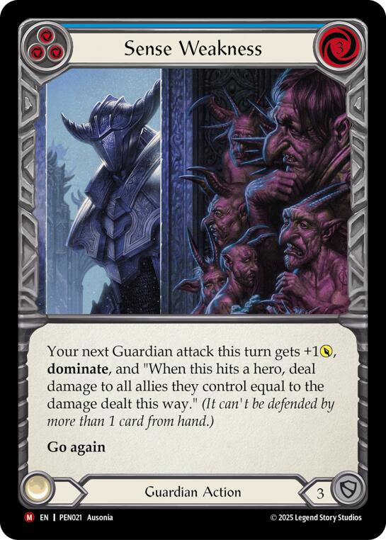 Flesh and Blood TCG: Sense Weakness (Blue) card image