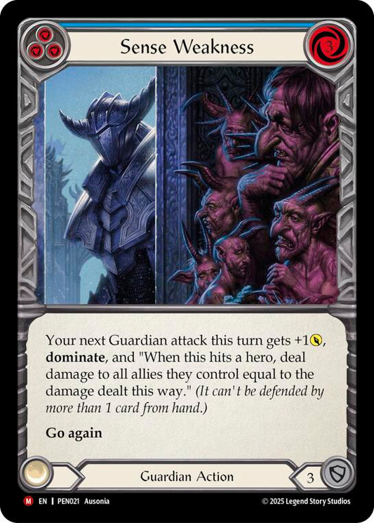 Flesh and Blood TCG: Sense Weakness (Blue) card image