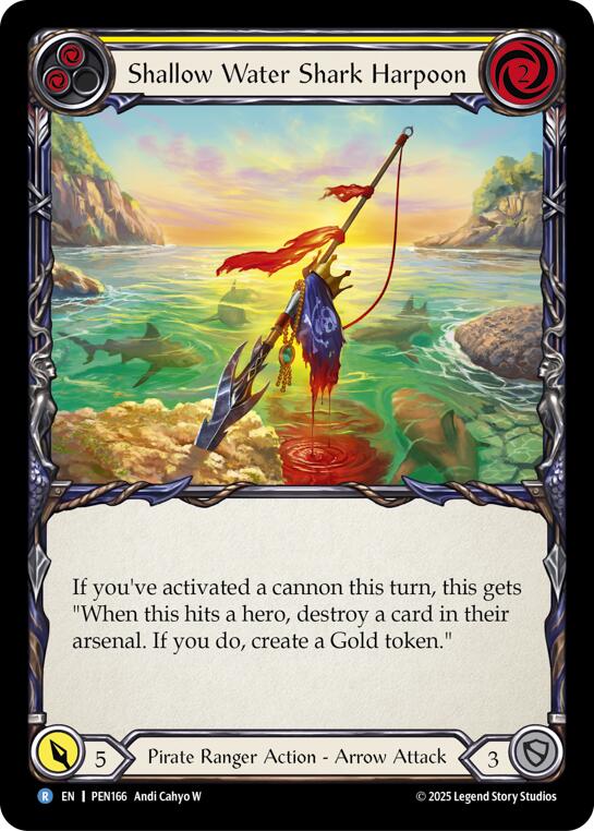 Flesh and Blood TCG: Shallow Water Shark Harpoon (Yellow) card image