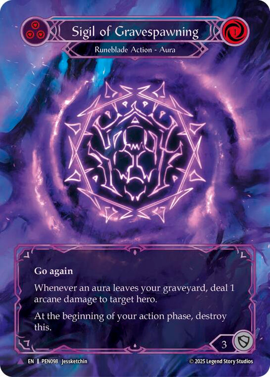 Flesh and Blood TCG: Sigil Of Gravespawning (Blue) (Marvel) card image