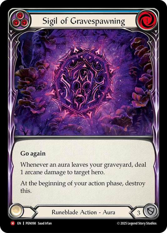 Flesh and Blood TCG: Sigil Of Gravespawning (Blue) card image