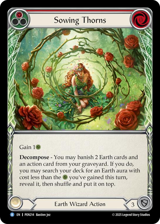 Flesh and Blood TCG: Sowing Thorns (Red) card image