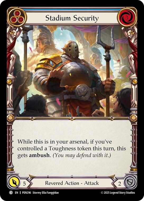 Flesh and Blood TCG: Stadium Security (Blue) card image
