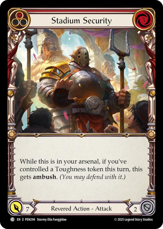 Flesh and Blood TCG: Stadium Security (Red) card image