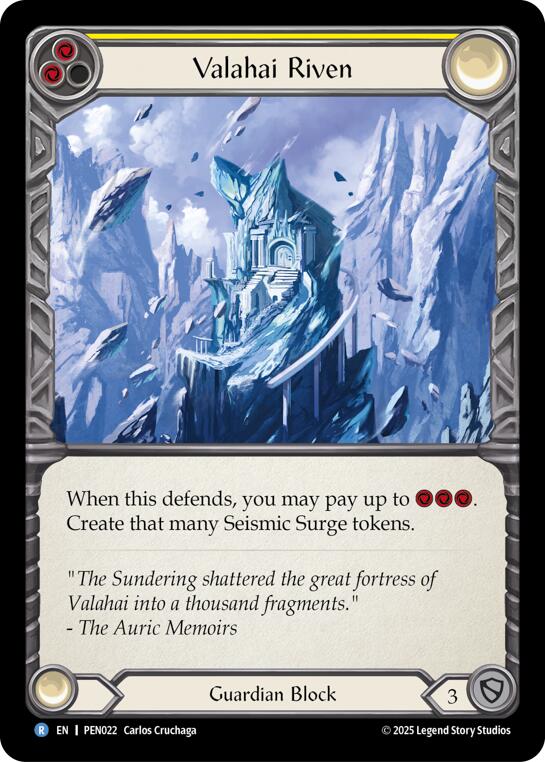 Flesh and Blood TCG: Valahai Riven (Yellow) card image