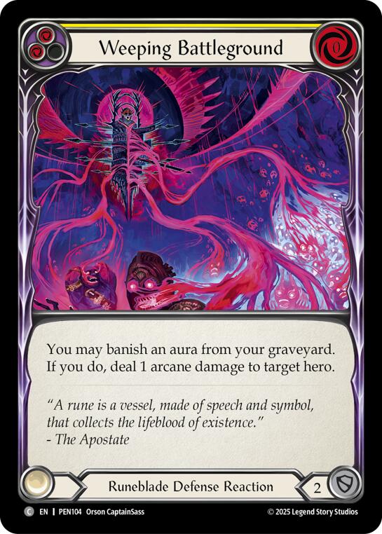 Flesh and Blood TCG: Weeping Battleground (Yellow) card image