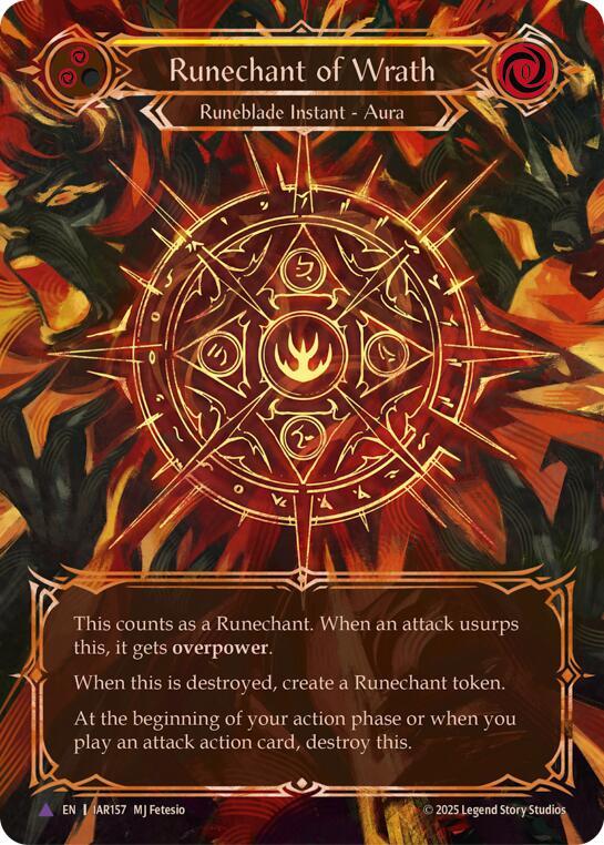 Flesh and Blood TCG: Runechant of Wrath (Yellow)(Marvel) card image