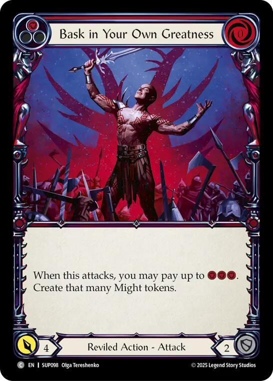 Flesh and Blood TCG: Bask in Your Own Greatness (Red) card image