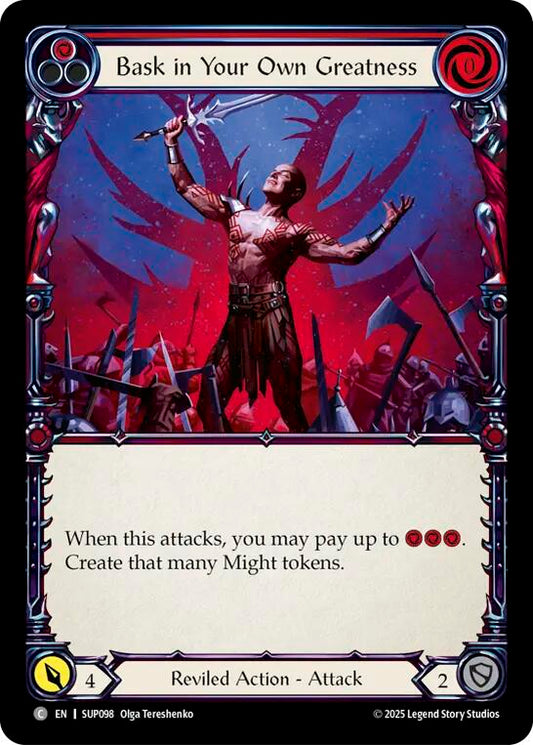 Flesh and Blood TCG: Bask in Your Own Greatness (Red) card image