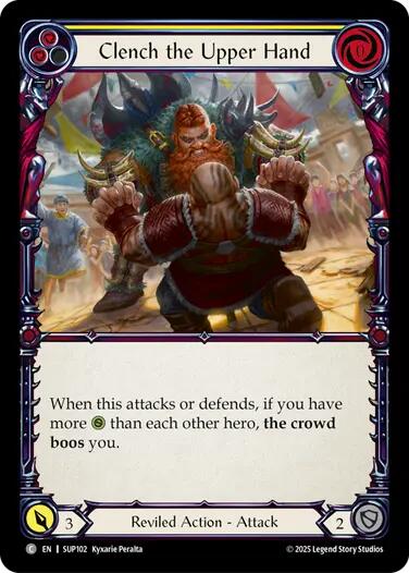 Flesh and Blood TCG: Clench the Upper Hand (Yellow) card image