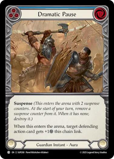 Flesh and Blood TCG: Dramatic Pause (Blue) card image