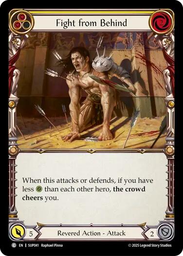 Flesh and Blood TCG: Fight from Behind (Yellow) card image