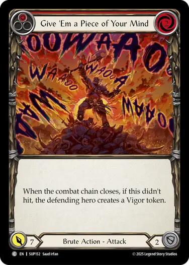 Flesh and Blood TCG: Give 'Em a Piece of Your Mind (Red) card image