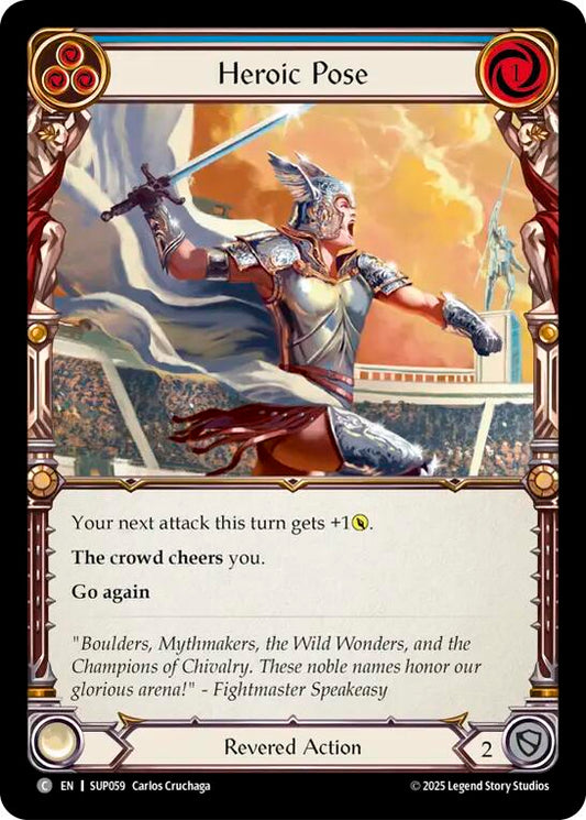 Flesh and Blood TCG: Heroic Pose (Blue) card image