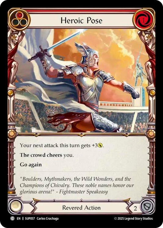 Flesh and Blood TCG: Heroic Pose (Red) card image